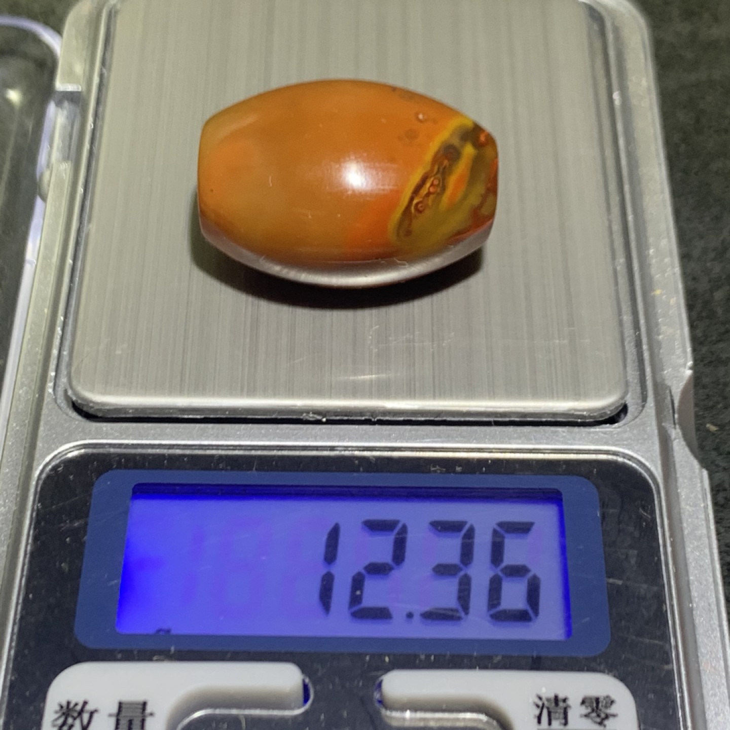 天然高玉化战国红玛瑙勒子一个，