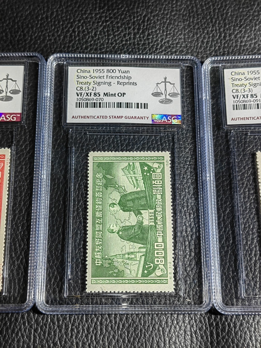洪涛臻品批发群  精选邮票限时拍卖第一百五十八期 纪8中苏  平贴再版  新全，ASG85高分OP，最严格时期一次性出分，中盒，草纸难评，85同分超高性价比，去年四五月份价格很吓人，现在正是抄底老纪特精品的绝佳时机，一手出分，壳子完好无划痕，藏家首选，末图别群90分最新成交价格做参考！