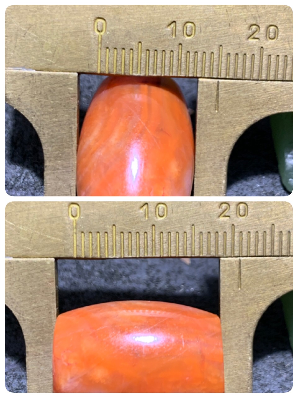 川料火焰纹南红玛瑙随形桶珠一个