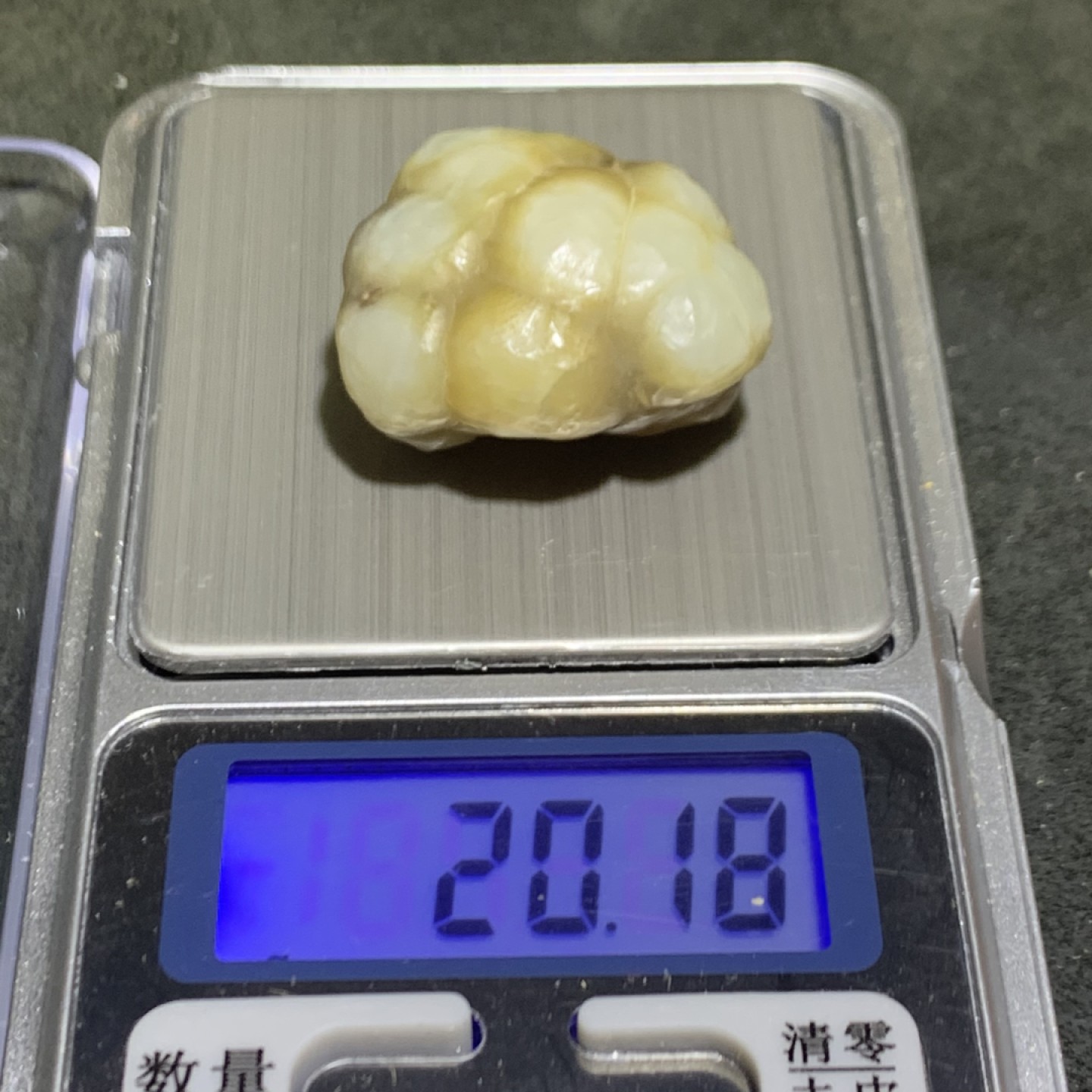 精美戈壁阿拉善高玉化鱼籽纹筋脉石原石一颗