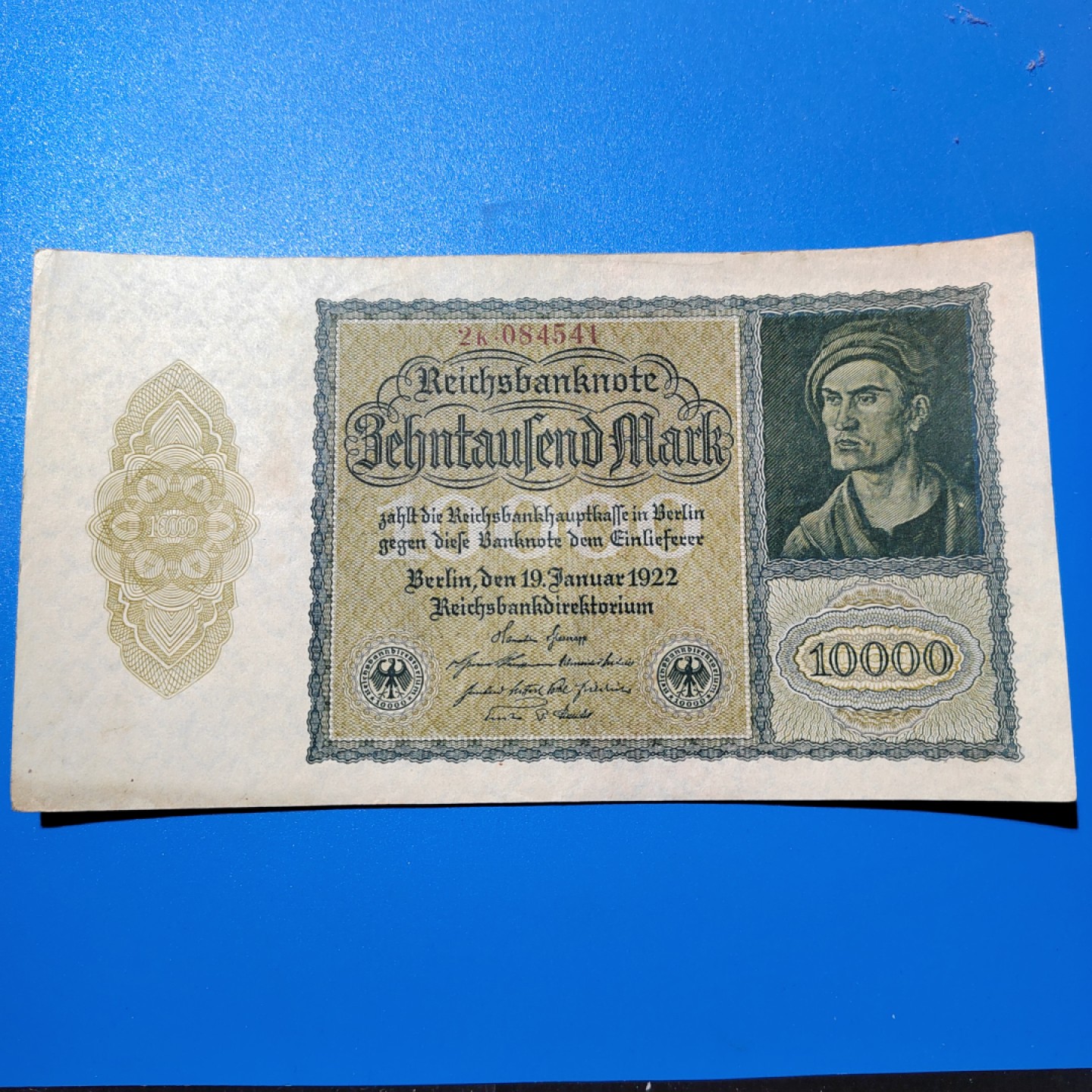 王之爱好～外国纸币 1922年，10000马克，德国纸币