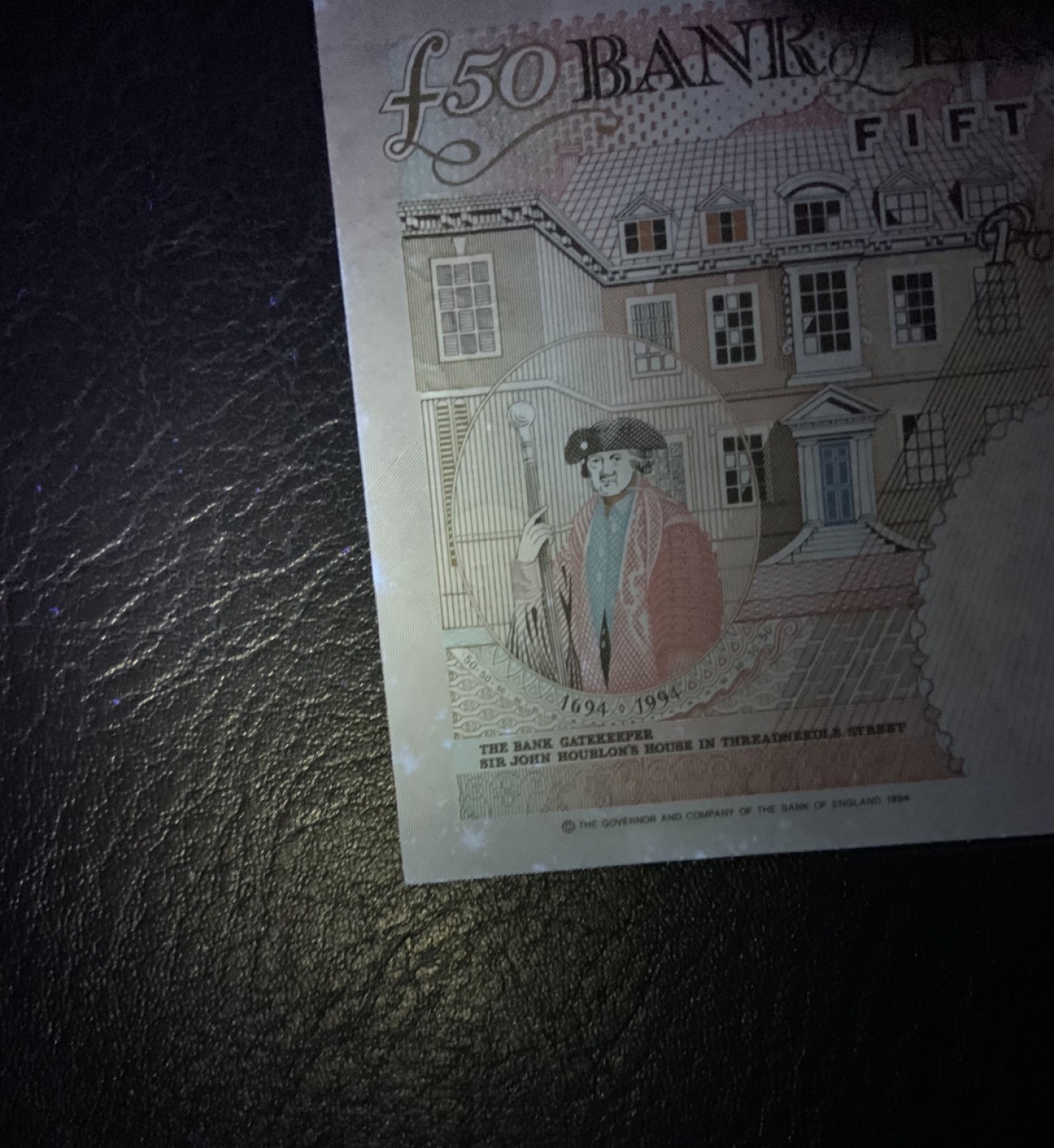 收藏联盟Quantum Auction 第228期拍卖 (已更新) 英国1994版50镑 品相UNC- 细节如图