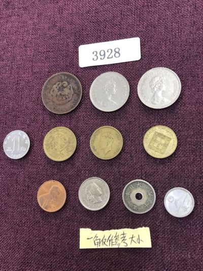 硬币1 - 3928 外国硬币十枚（一角仅作参考物）