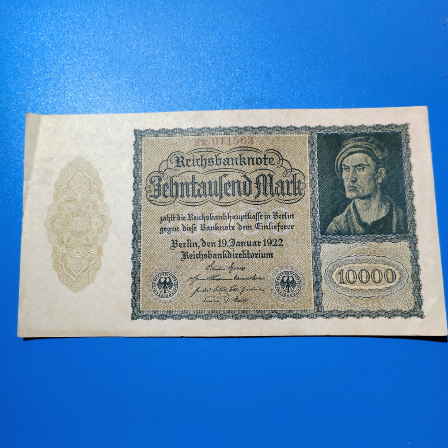 王之爱好～外国纸币 1922年，10000马克，德国纸币