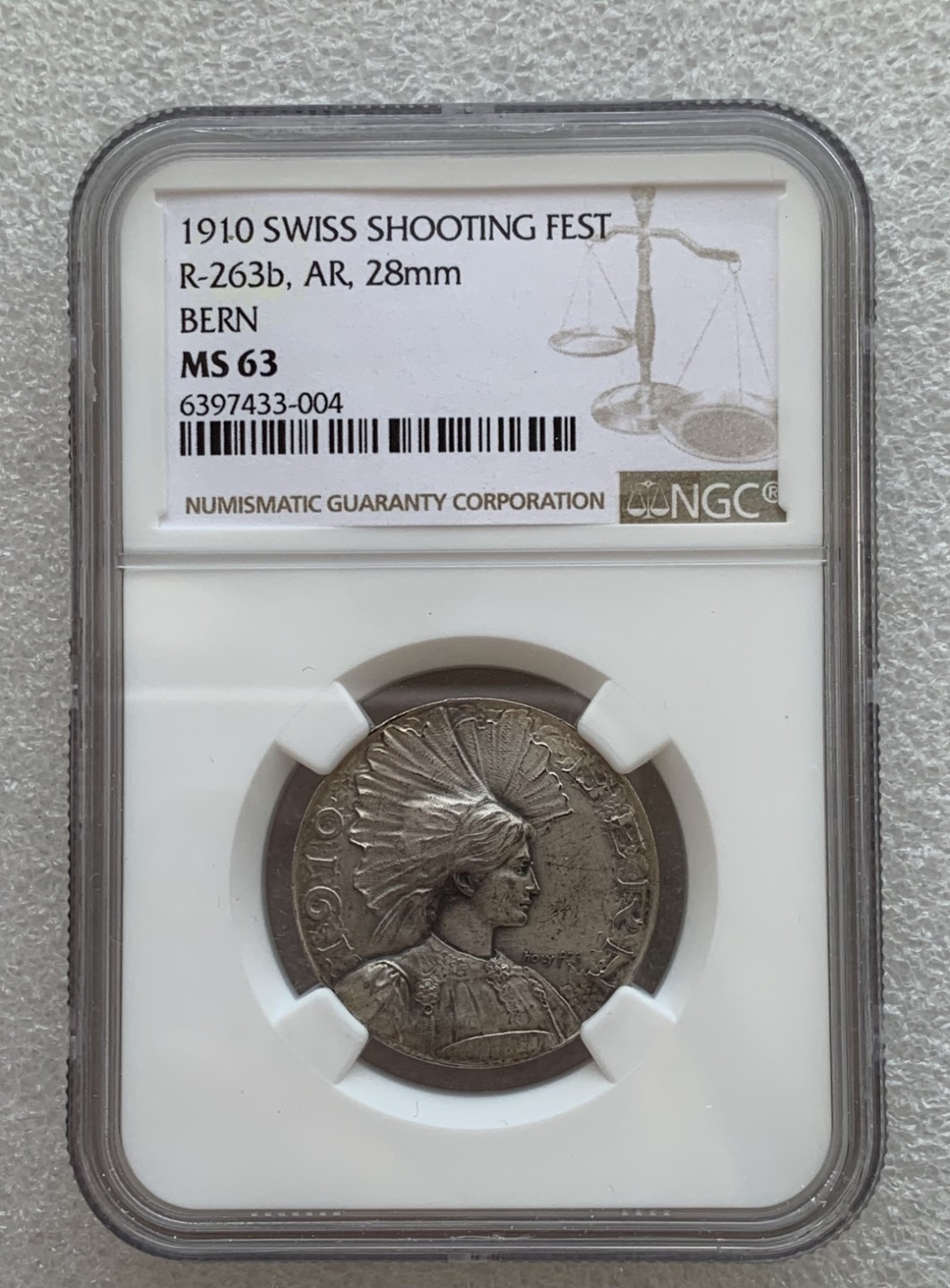 瓶子🏺第76期拍卖会 瑞士1910年伯尔尼射击节稀少签名左移版