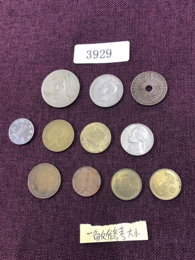 硬币1 - 3929 外国硬币十枚（一角仅作参考物）