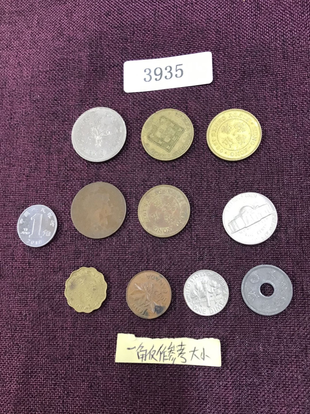 硬币1 3935 外国硬币十枚（一角仅作参考物）