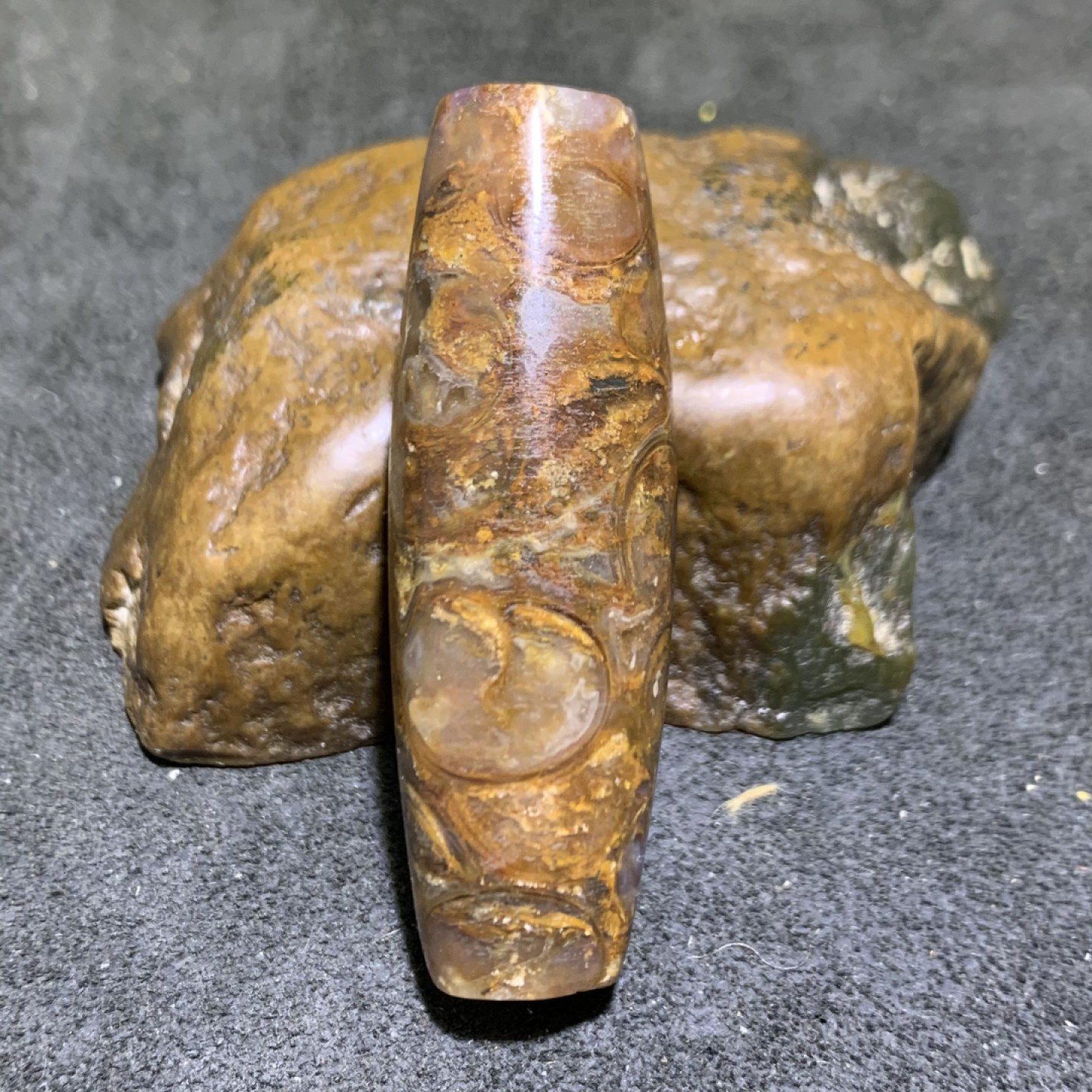 精美天然法螺石随形天珠一颗！