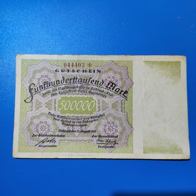 王之爱好～外国纸币 - 1923年，50万马克，德国纸币