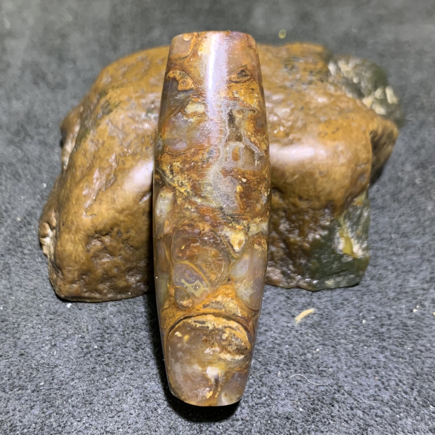 精美天然法螺石随形天珠一颗！