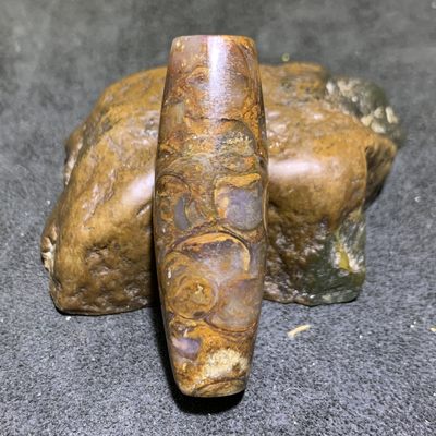 精美天然法螺石随形天珠一颗！ - 精美天然法螺石随形天珠一颗！