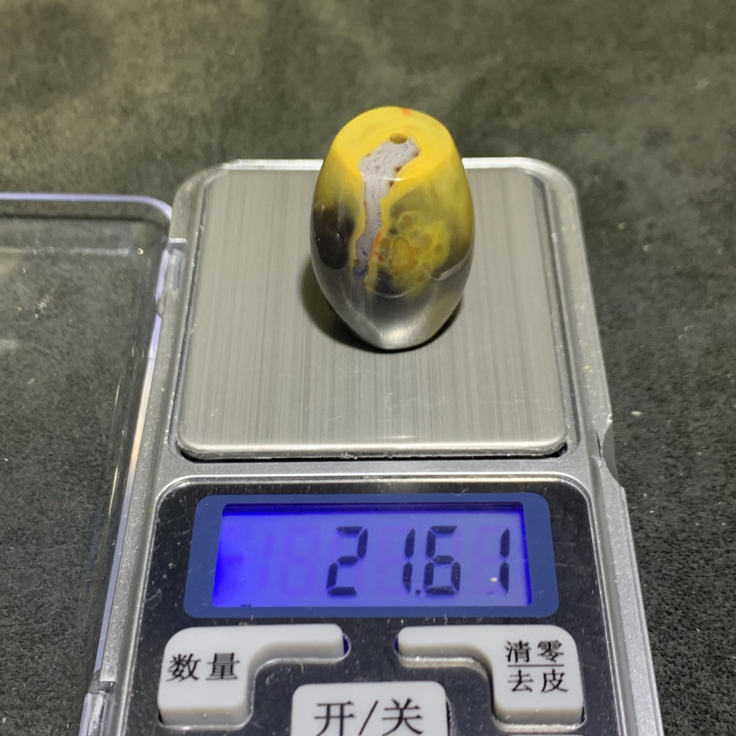 仅此一个！战国红玛瑙随形大桶珠一个！