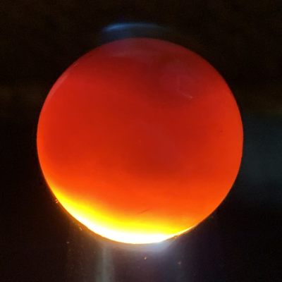 精美战国红玛瑙天眼气泡纹大圆珠一颗！ 精美战国红玛瑙天眼气泡纹大圆珠一颗！