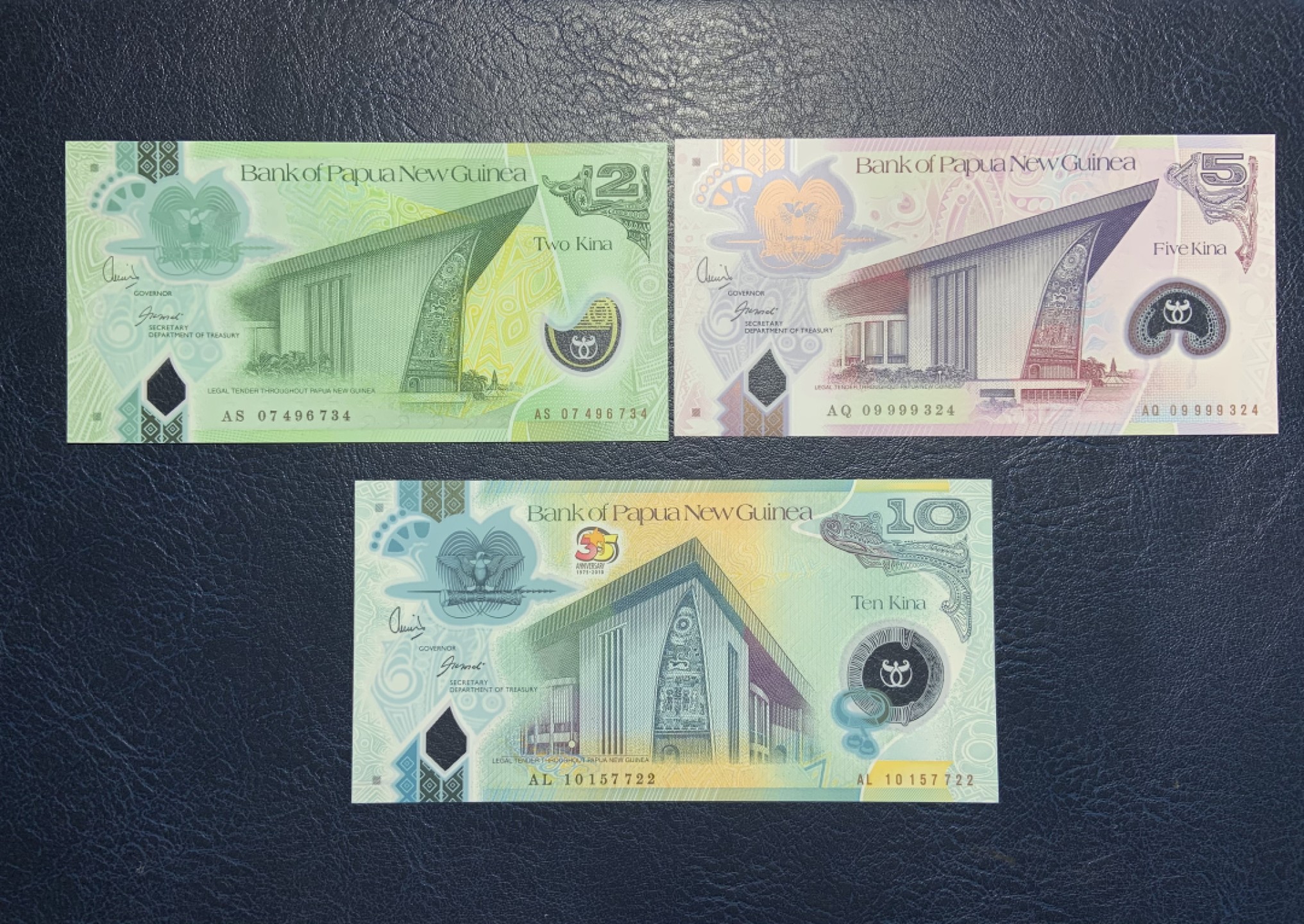 收藏联盟Quantum Auction 第228期拍卖 (已更新) 巴布新几内亚2008年2-10基纳 品相全新UNC 初版第一签