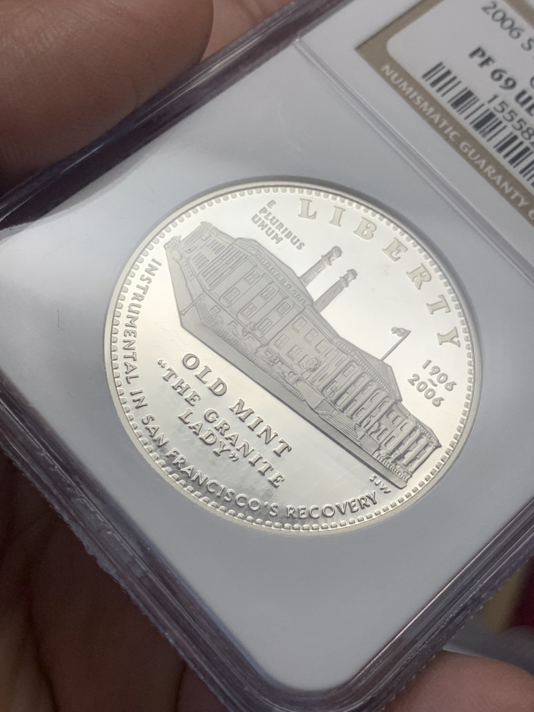 《竞宝斋》第130场-周日，周一连拍 (全场包邮) NGC PF69 2006 美国 旧金山铸币厂 百年纪念 精制大银币 900银 26.73克 高分好状态