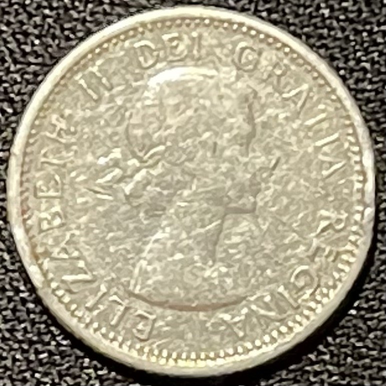 紫瑗钱币——第249期拍卖 加拿大 1958年 伊丽莎白二世 帆船 10分 2.33克 0.8银