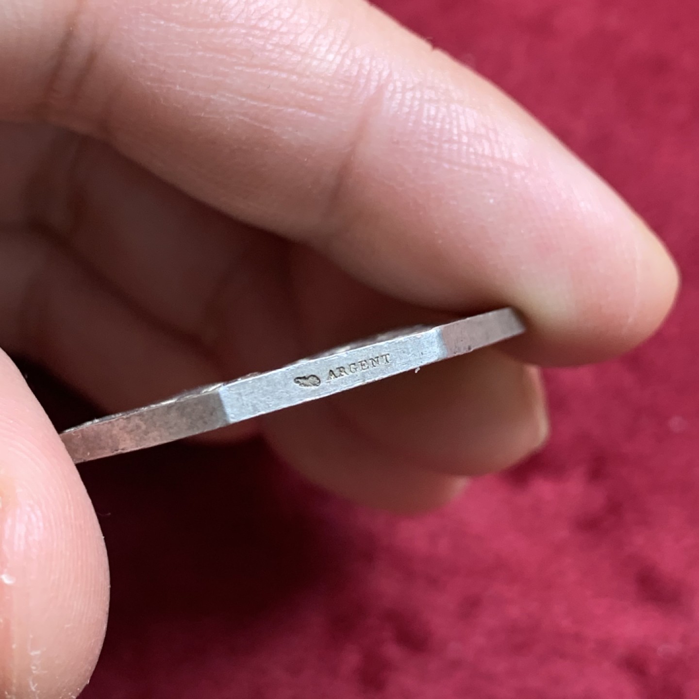 《竞宝斋》第130场-周日，周一连拍 (全场包邮) 法国 宠物鳄鱼 银质八角代用币 稀少品种  15.1克 丰饶角 银标