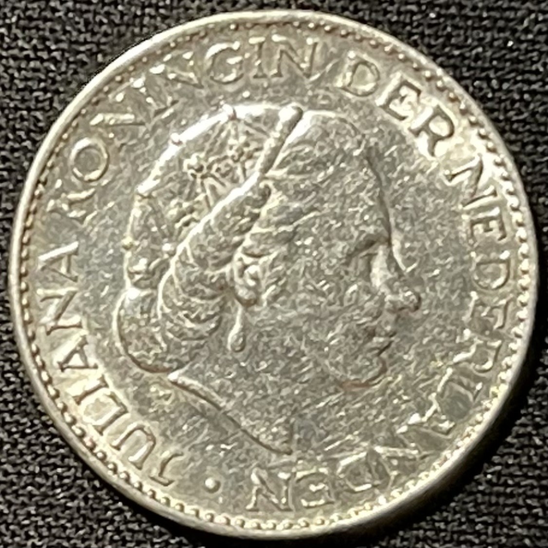 紫瑗钱币——第249期拍卖 荷兰 1964年 朱丽安娜 1盾 6.5克 0.72银 