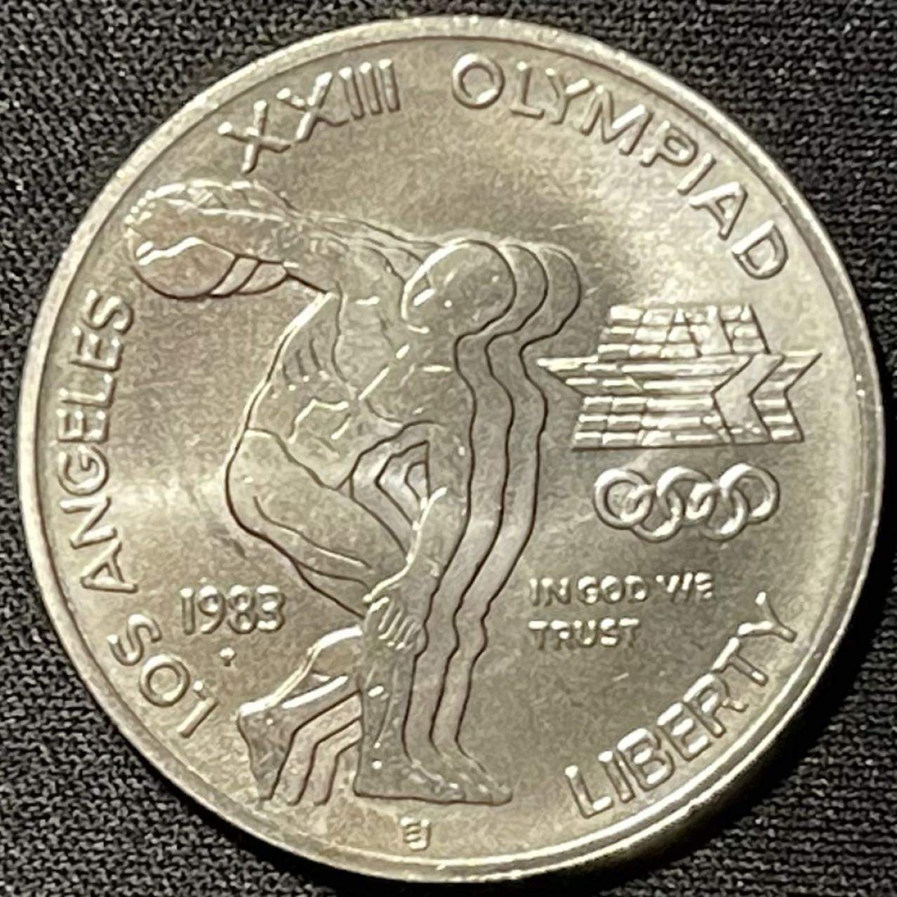 紫瑗钱币——第249期拍卖 美国 1983年 洛杉矶奥运会 铁饼 1元 26.73克 0.9银
