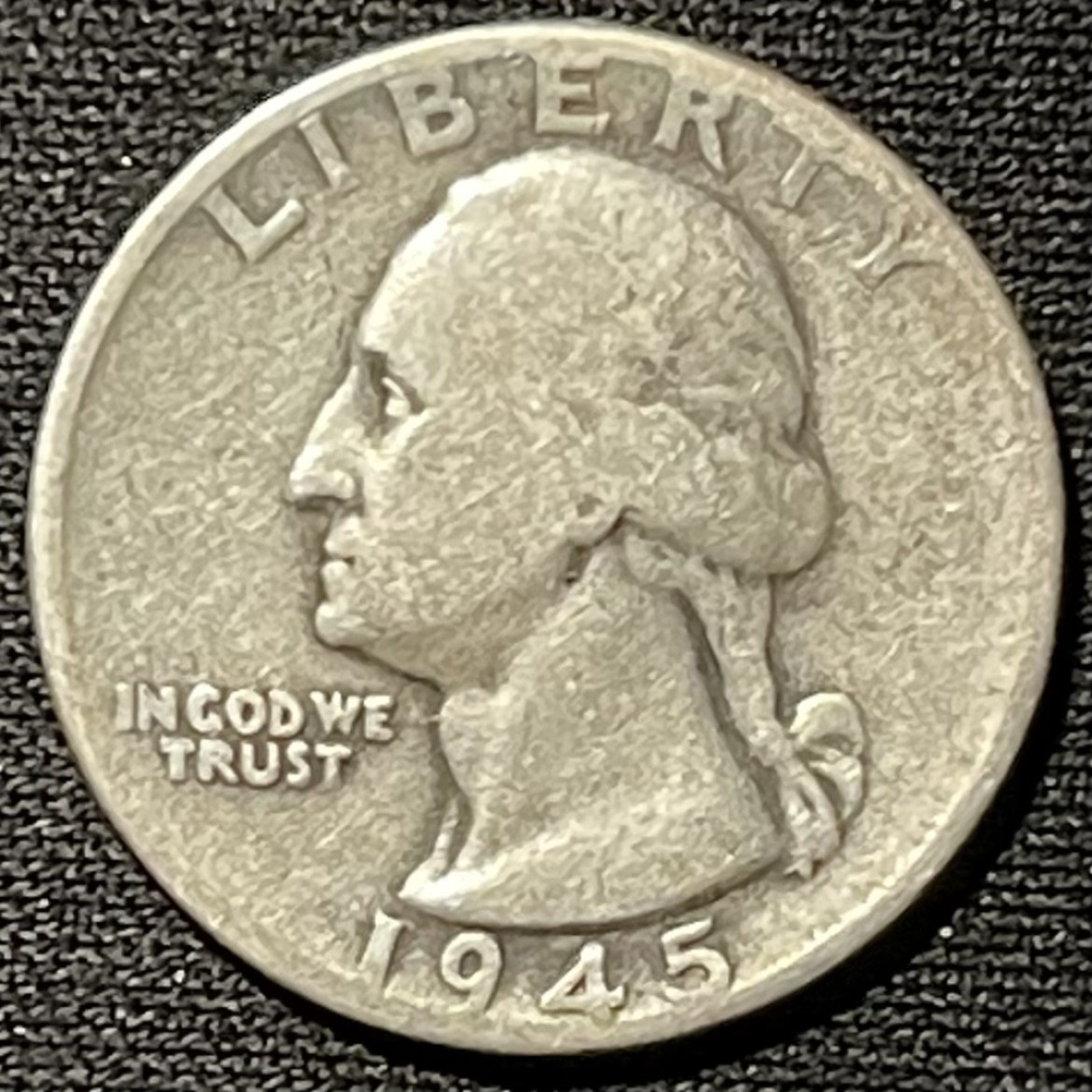 紫瑗钱币——第249期拍卖 美国 1945年 华盛顿 25美分 6.25克 0.9银