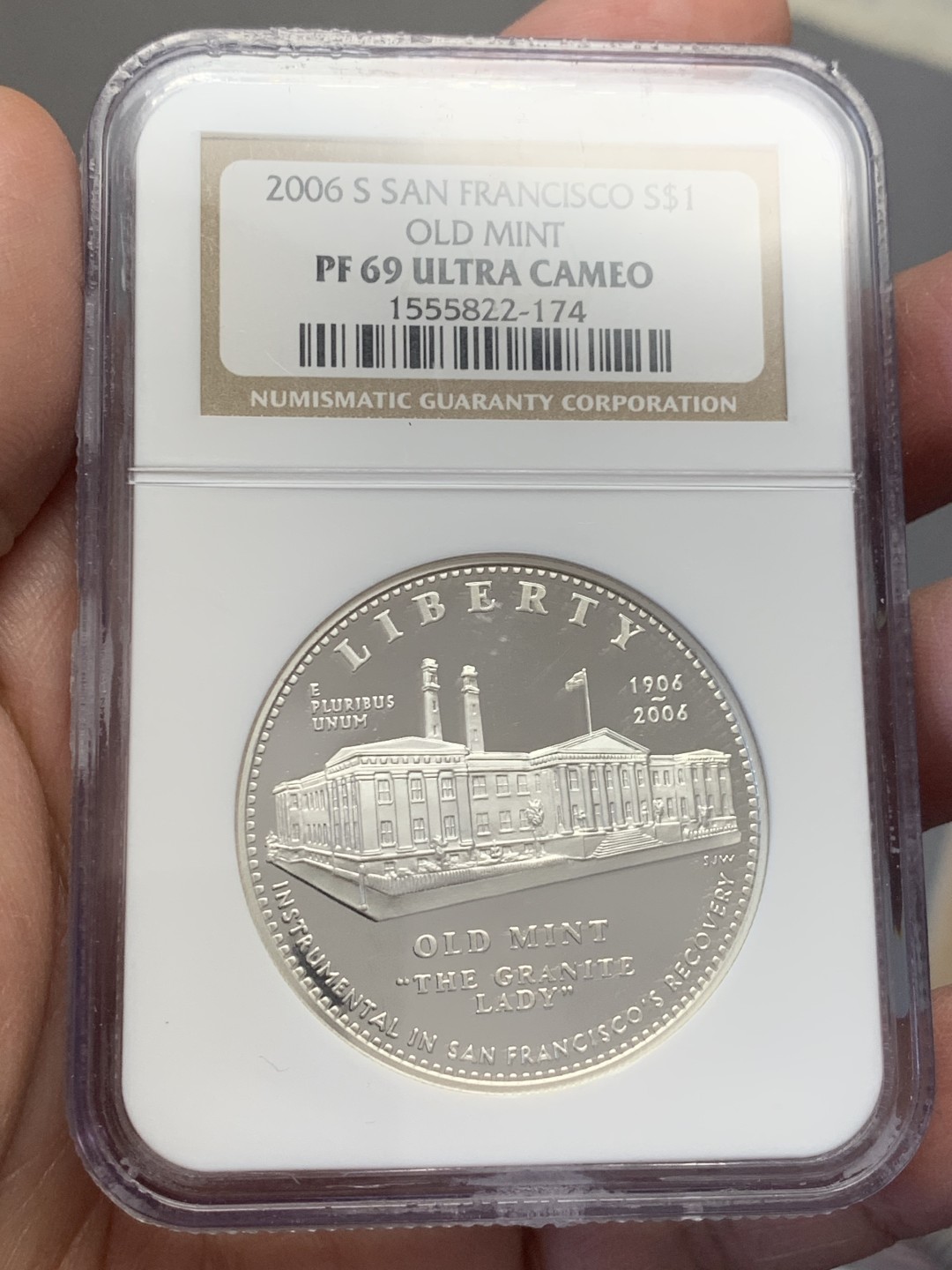 《竞宝斋》第130场-周日，周一连拍 (全场包邮) NGC PF69 2006 美国 旧金山铸币厂 百年纪念 精制大银币 900银 26.73克 高分好状态