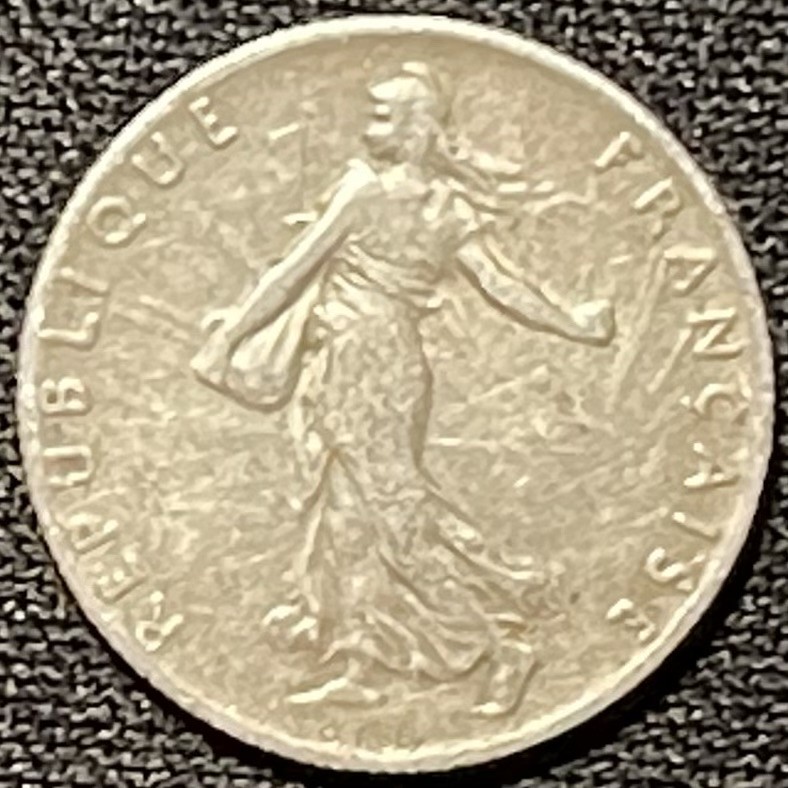 紫瑗钱币——第249期拍卖 法国 1913年 播种女神 50分 2.5克 0.835银