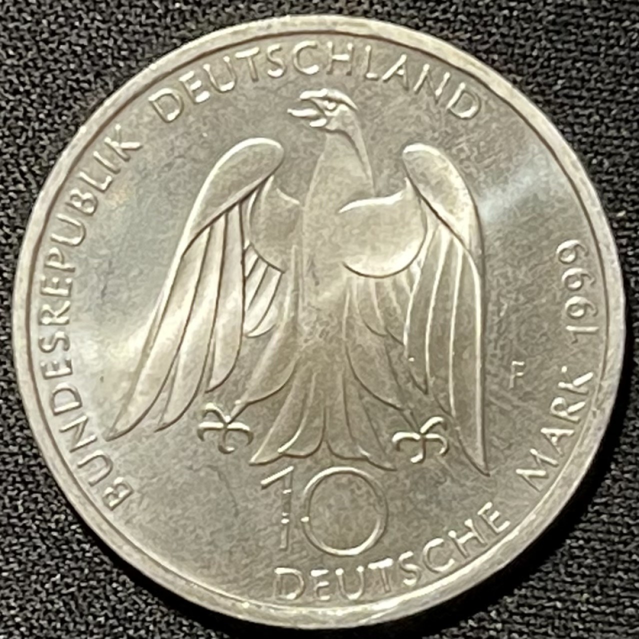 紫瑗钱币——第249期拍卖 德国 1999年 J厂 歌德诞辰250周年 10马克 15.5克 0.925银 UNC