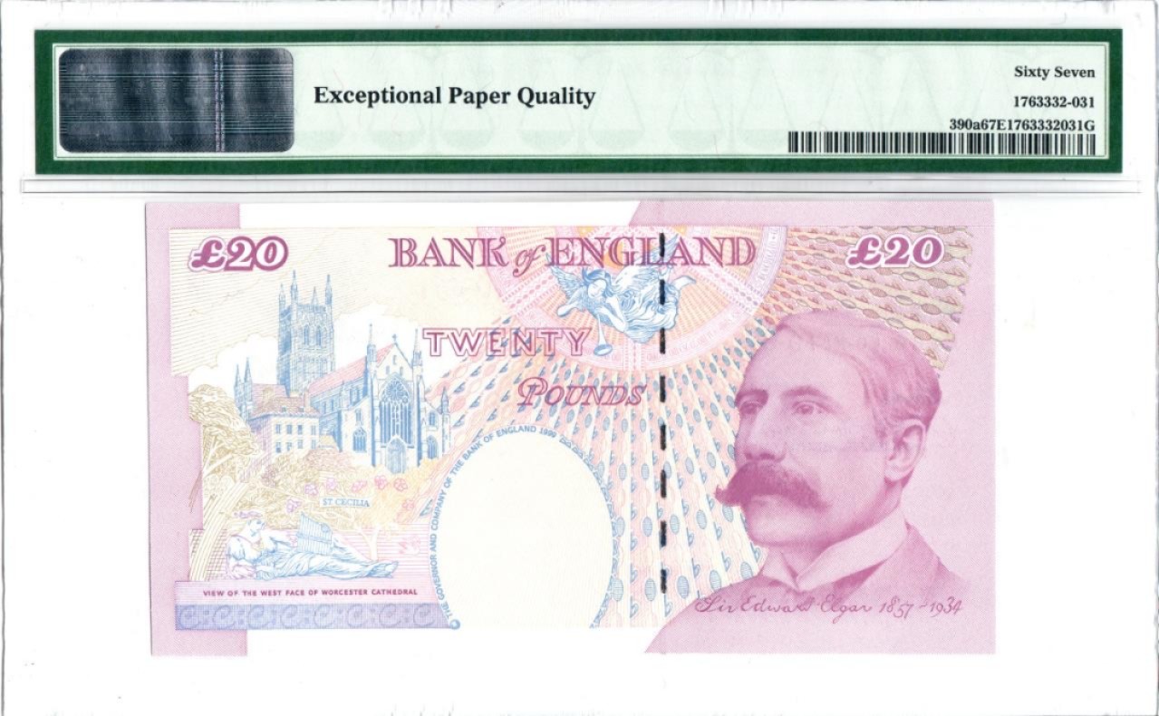 收藏联盟Quantum Auction 第228期拍卖 (已更新) 英国1999-2003年20镑 PMG67 初版 作曲家艾德加