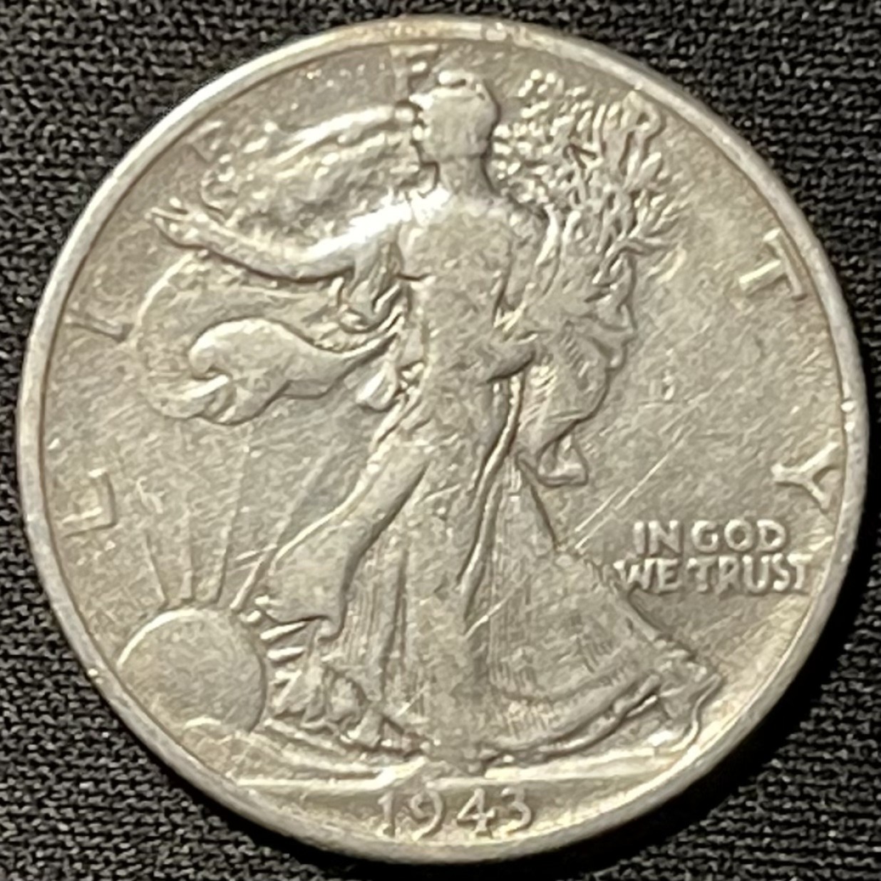 紫瑗钱币——第249期拍卖 美国 1943年 行走女神 50分 半美元 12.5克 0.9银