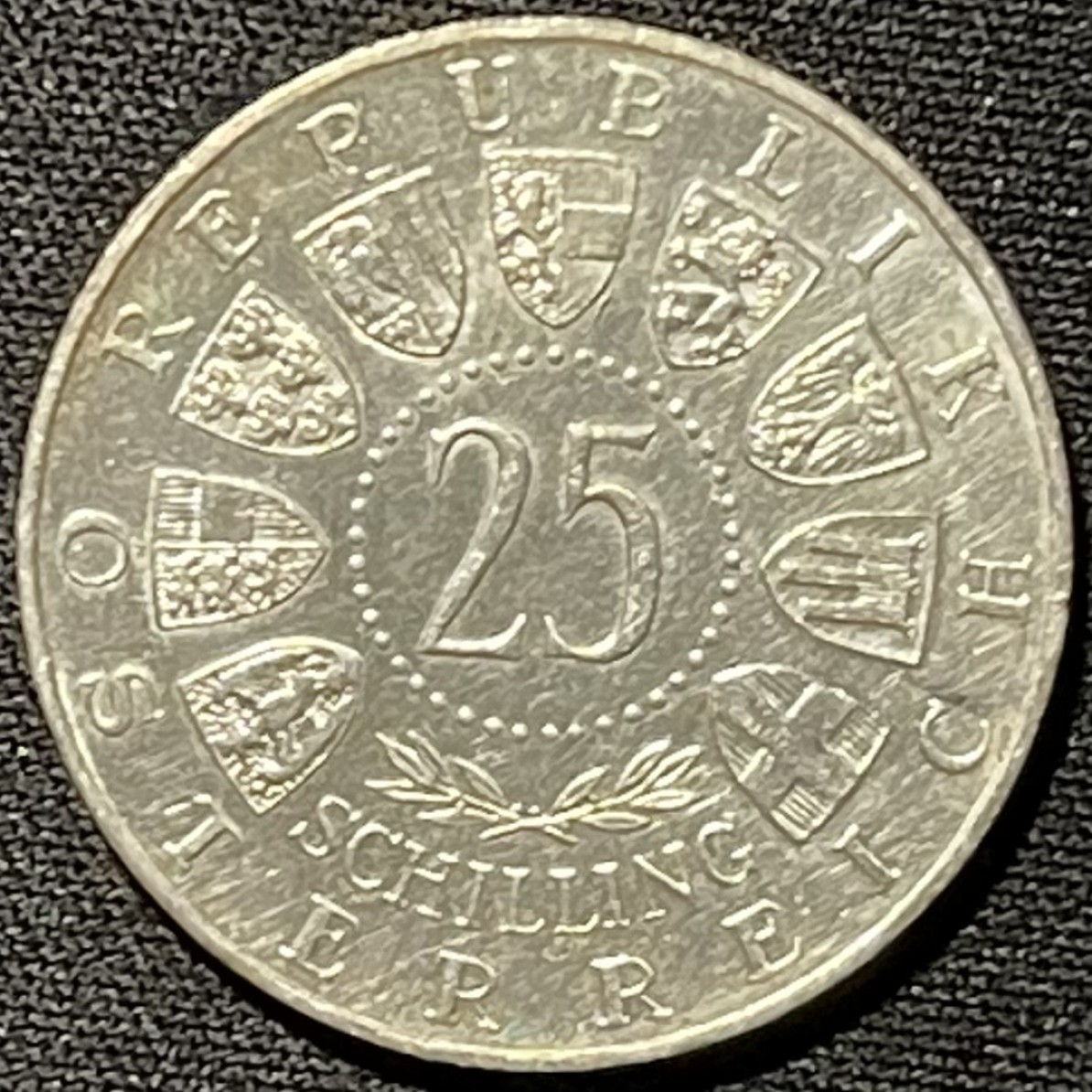 紫瑗钱币——第249期拍卖 奥地利 1958年 化学家奥尔诞辰100周年 25先令 13克 0.8银