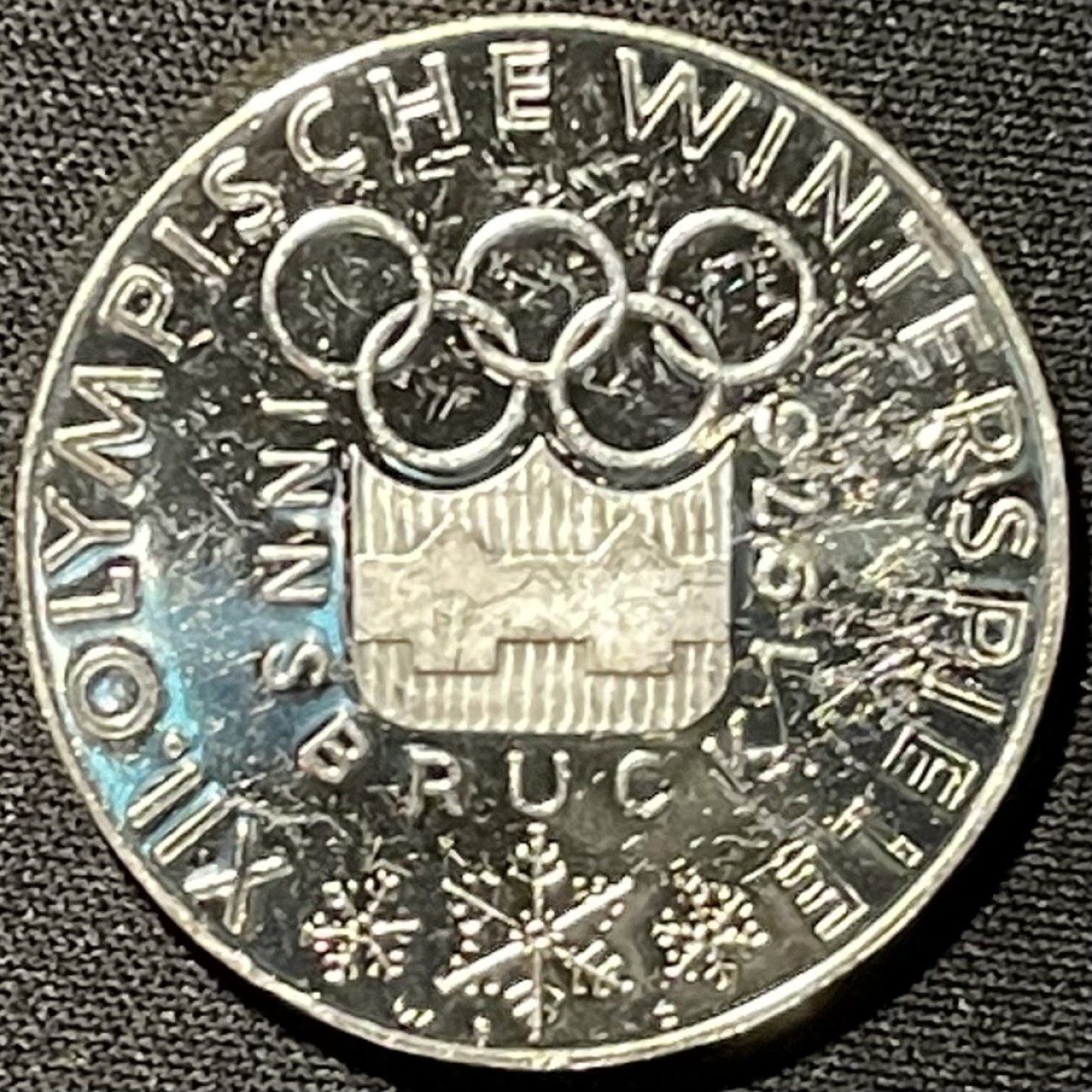 紫瑗钱币——第249期拍卖 奥地利 1976年 因斯布鲁克冬奥运 会徽 100先令 24克 0.64银 精制