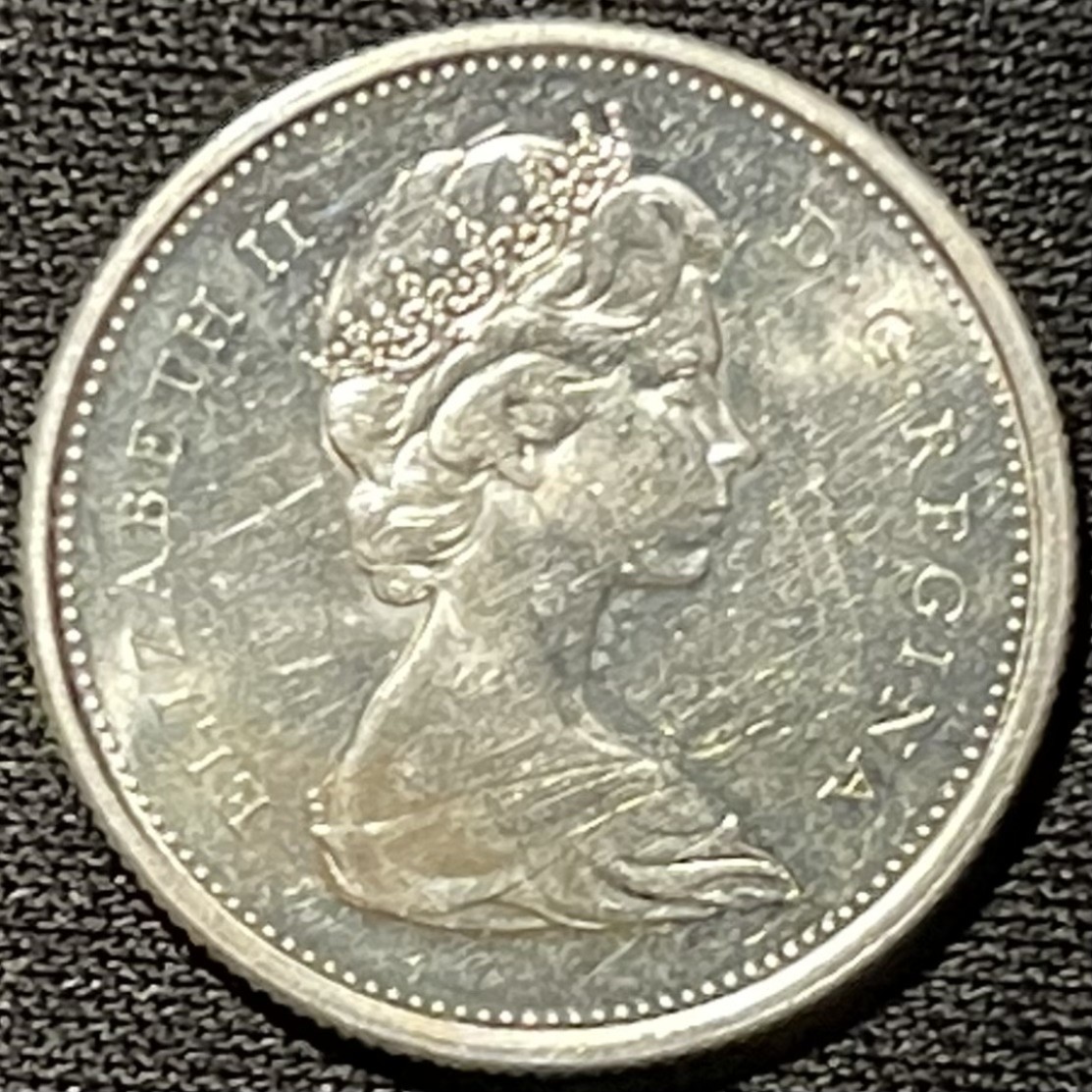 紫瑗钱币——第249期拍卖 加拿大 1967年 伊丽莎白二世 建国百年 豹 25分 5.84克 0.8银