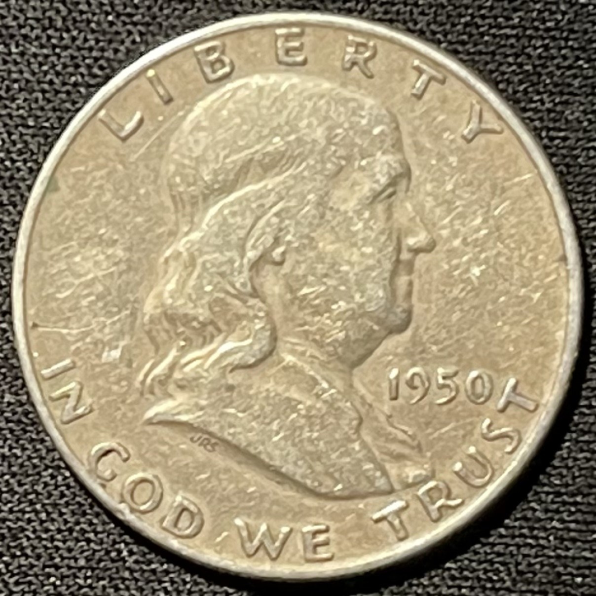 紫瑗钱币——第249期拍卖 美国 1950年 D版 富兰克林 50分 半美元 12.5克 0.9银