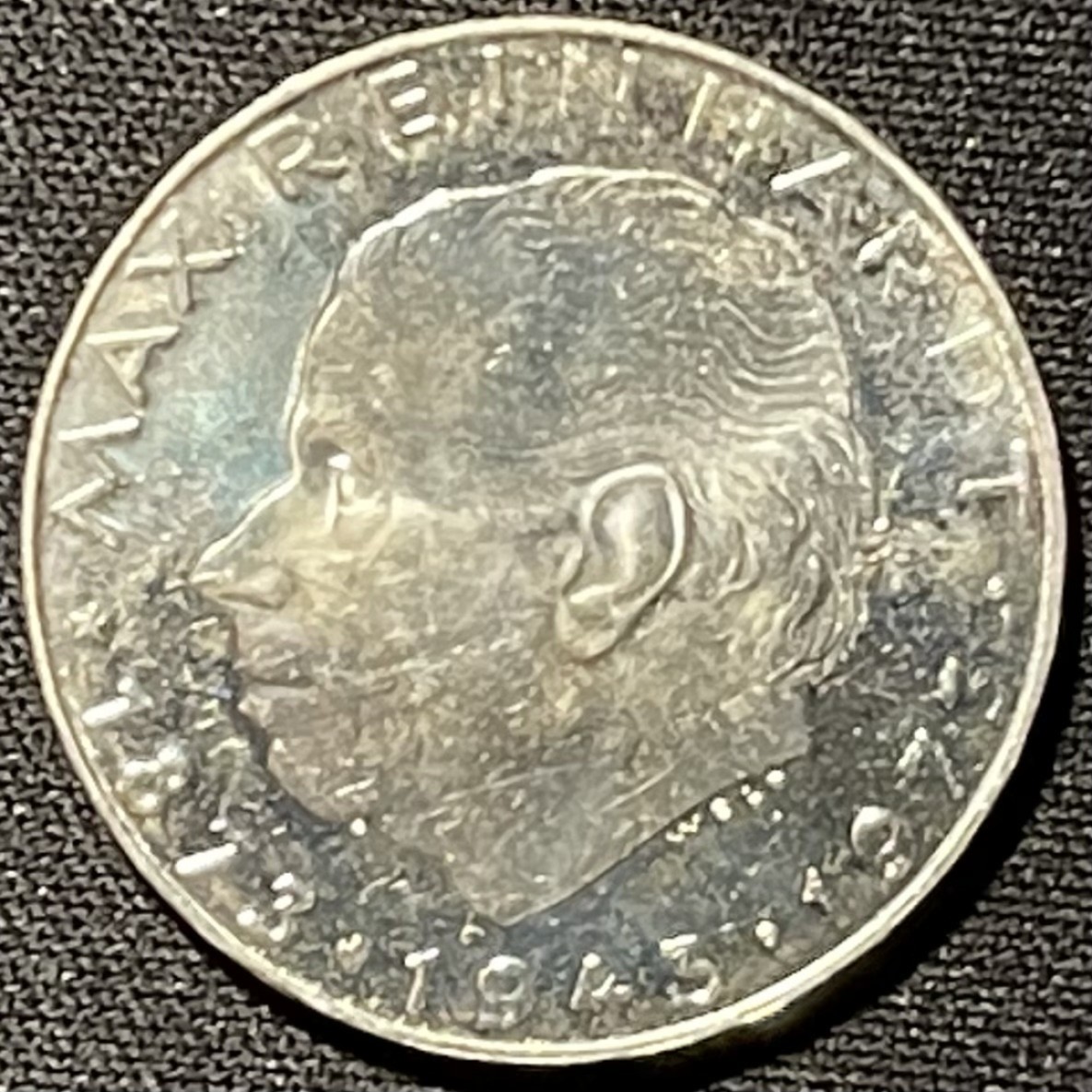 紫瑗钱币——第249期拍卖 奥地利 1973年 马克思·莱因哈特 100周年 25先令 13克 0.8银 