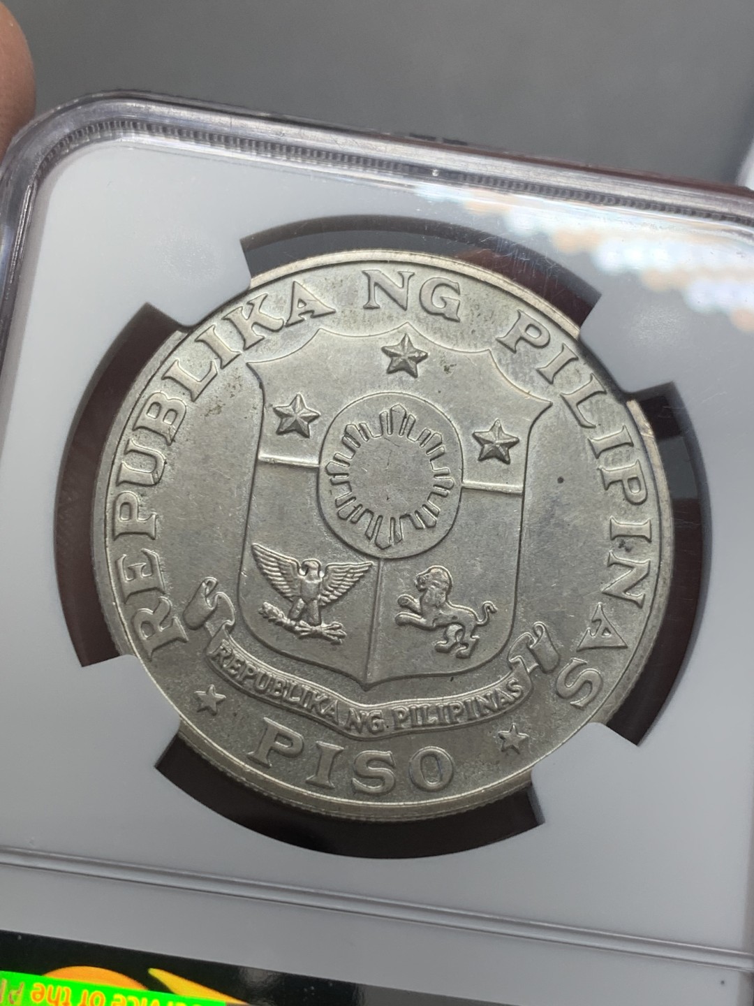 《竞宝斋》第130场-周日，周一连拍 (全场包邮) NGC PL63 1969年菲律宾1比索银币 少见品种