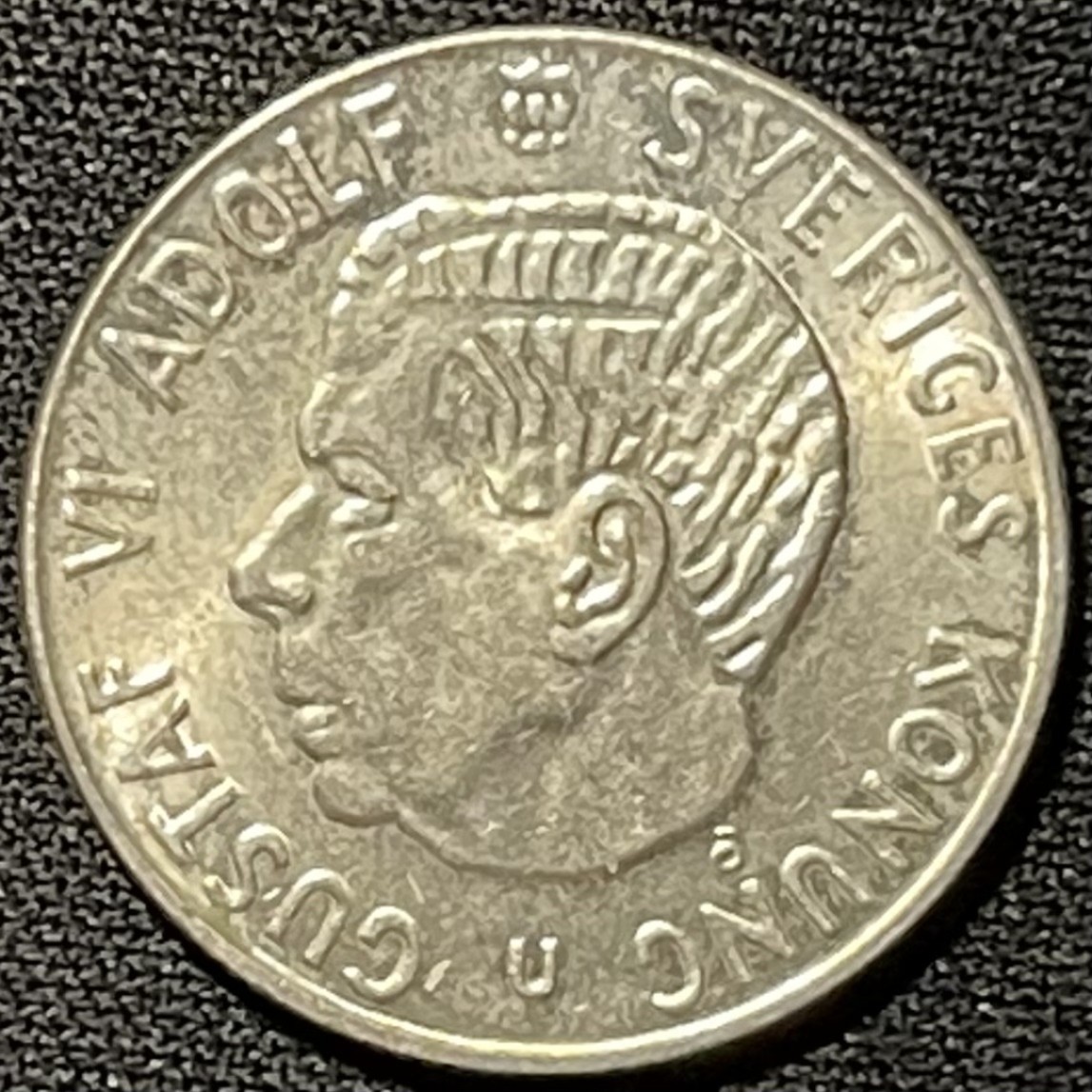 紫瑗钱币——第249期拍卖 瑞典 1967年 古斯塔夫六世 1克朗 7克 0.4银