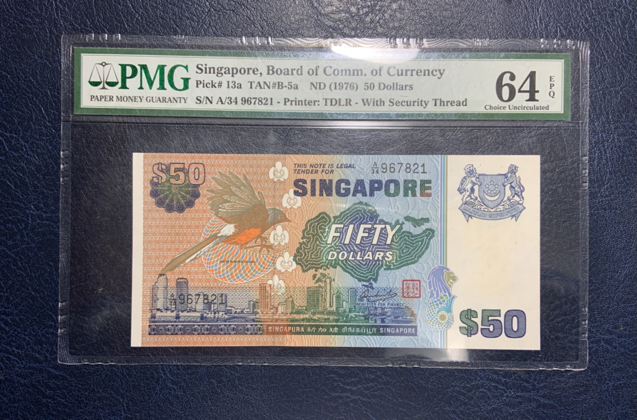收藏联盟Quantum Auction 第229期拍卖 已更新 新加坡1976年50元 PMG64e 少见初版 