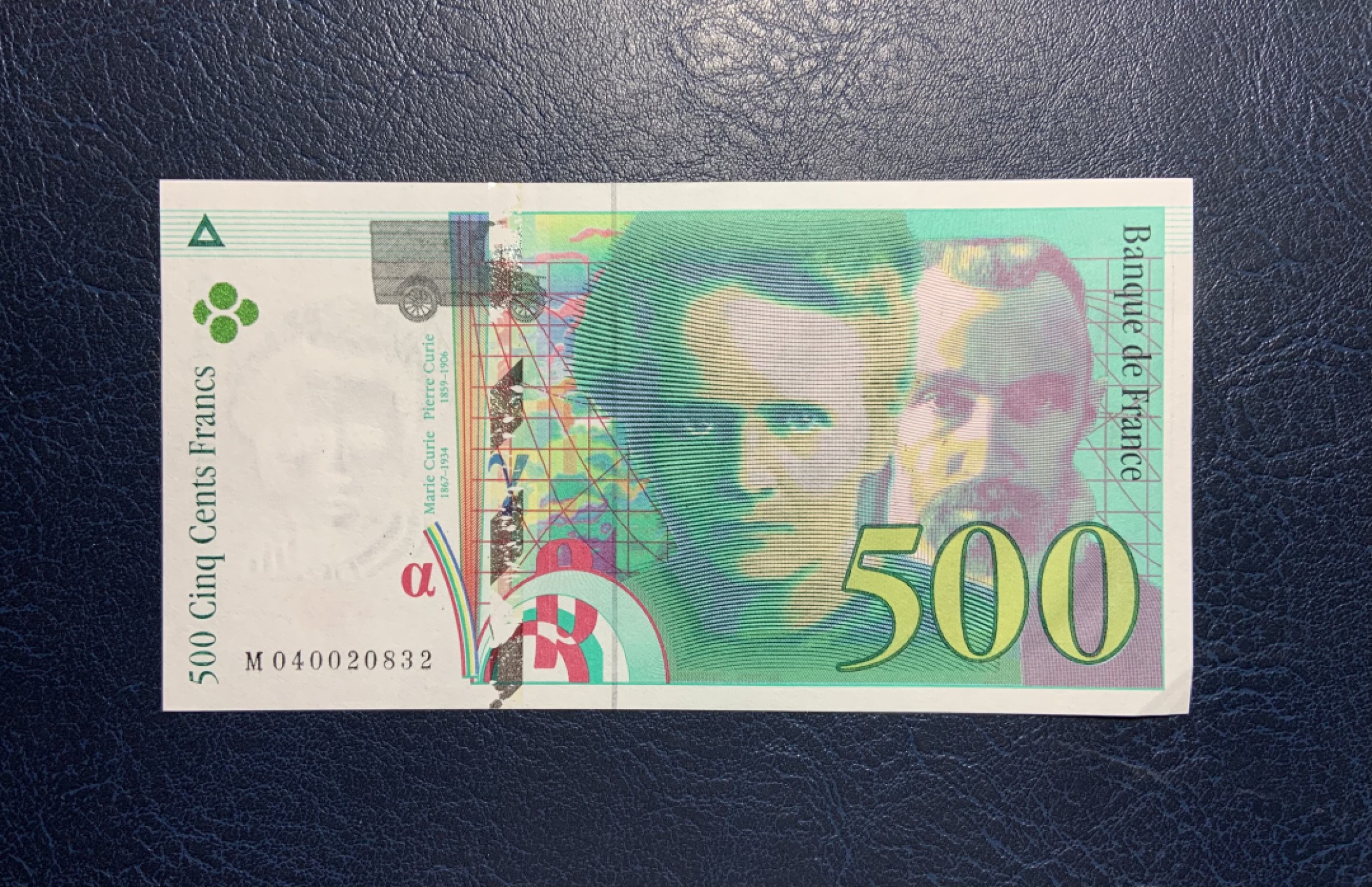 收藏联盟Quantum Auction 第229期拍卖 已更新 法国1998年500法郎 品相UNC-  诺贝尔化学奖得主居里夫妇