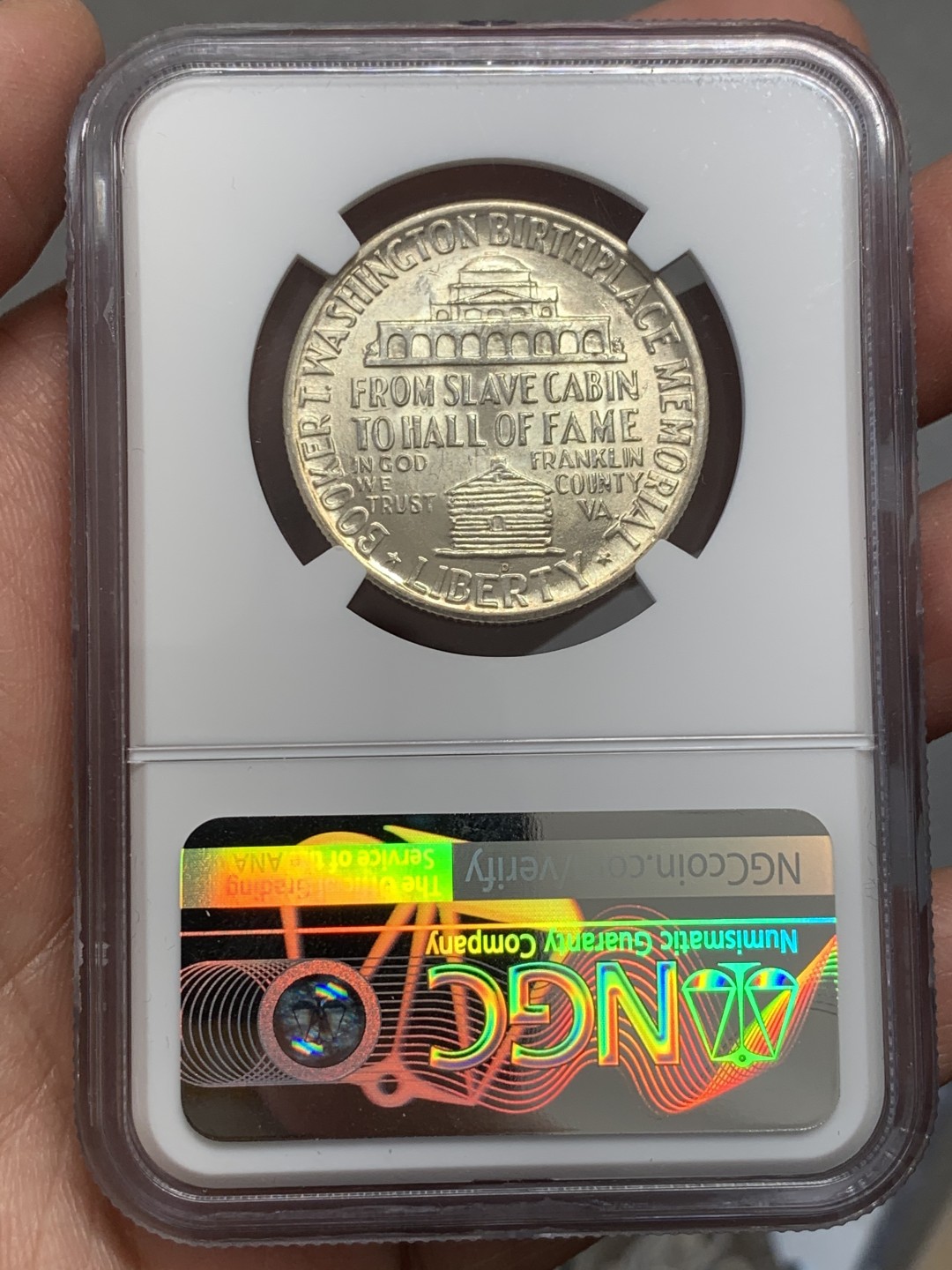 《竞宝斋》第131场-周日，周一连拍 (全场包邮) NGC-MS64 美国 1946年 布克华盛顿 半美元纪念银币