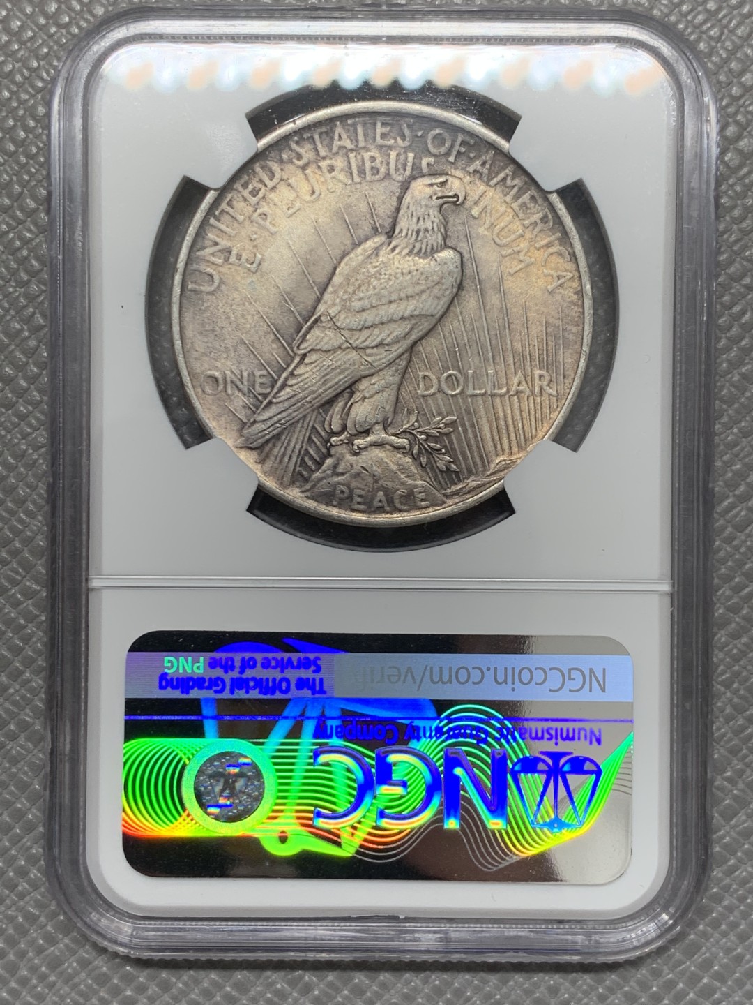 《竞宝斋》第131场-周日，周一连拍 (全场包邮) NGC UNC 1923年美国和平一美元银币