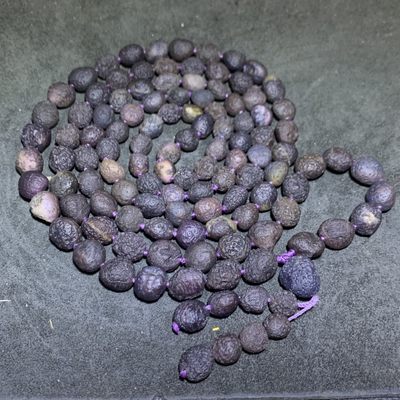 精美戈壁紫罗兰葡萄干大颗粒高圆度筋脉原石108项链一条！ - 精美戈壁紫罗兰葡萄干大颗粒高圆度筋脉原石108项链一条！