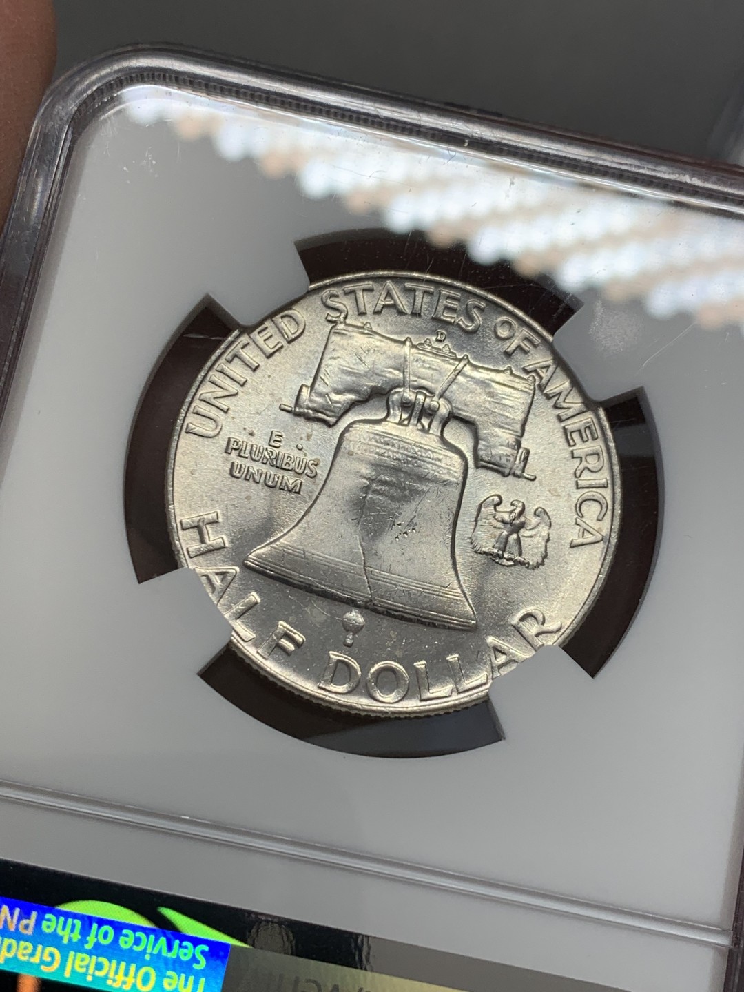 《竞宝斋》第131场-周日，周一连拍 (全场包邮) NGC MS62 美国 1958年 富兰克林半美银币