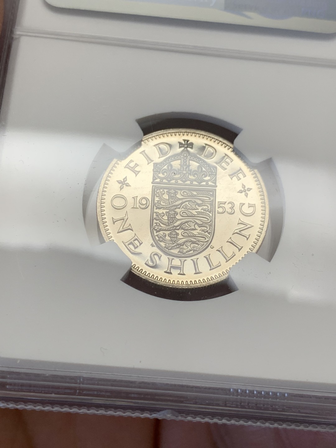 《竞宝斋》第131场-周日，周一连拍 (全场包邮) NGC PF65CA 1953年英国伊丽莎白二世首年精制1先令（ENGLAND),高分加CAM