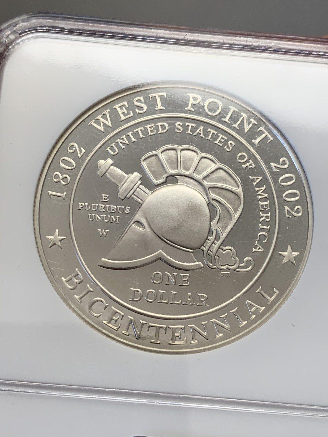 《竞宝斋》第131场-周日，周一连拍 (全场包邮) NGC-PF69 UC 美国 2002年 西点军校 200周年纪念 精制大银币 900银 26.73克 高分好状态