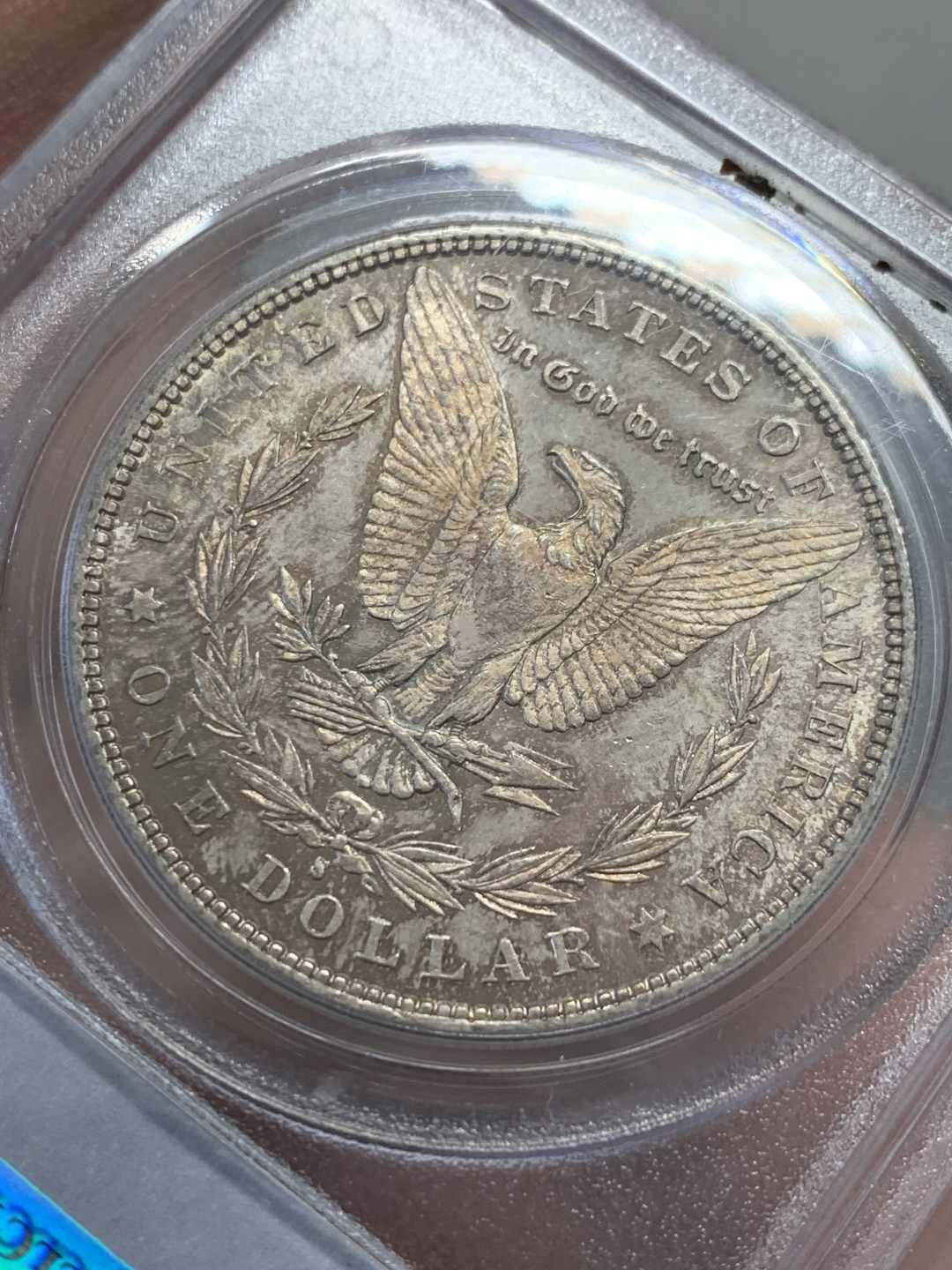 《竞宝斋》第131场-周日，周一连拍 (全场包邮) PCGS-MS63 美国1880年 摩根银币 光度好 包浆也好
