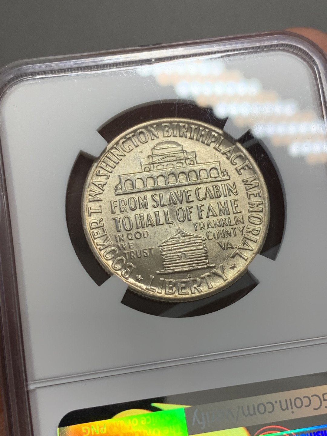 《竞宝斋》第131场-周日，周一连拍 (全场包邮) NGC-MS64 美国 1946年 布克华盛顿 半美元纪念银币