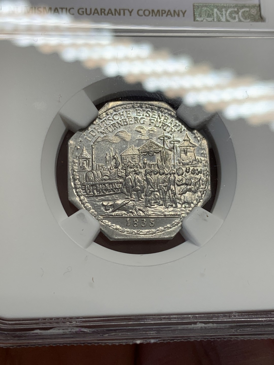 《竞宝斋》第131场-周日，周一连拍 (全场包邮) NGC MS66 德国 1920年 高分纽伦堡 20盆尼 紧急代用币