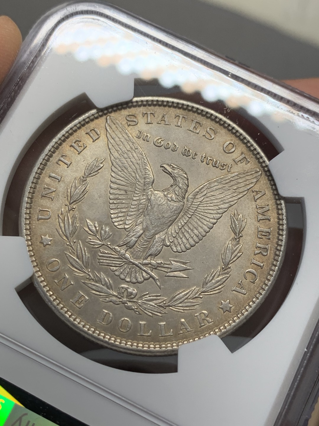 《竞宝斋》第131场-周日，周一连拍 (全场包邮) NGC-MS61 美国1882年 摩根 1元大银币 原光好品