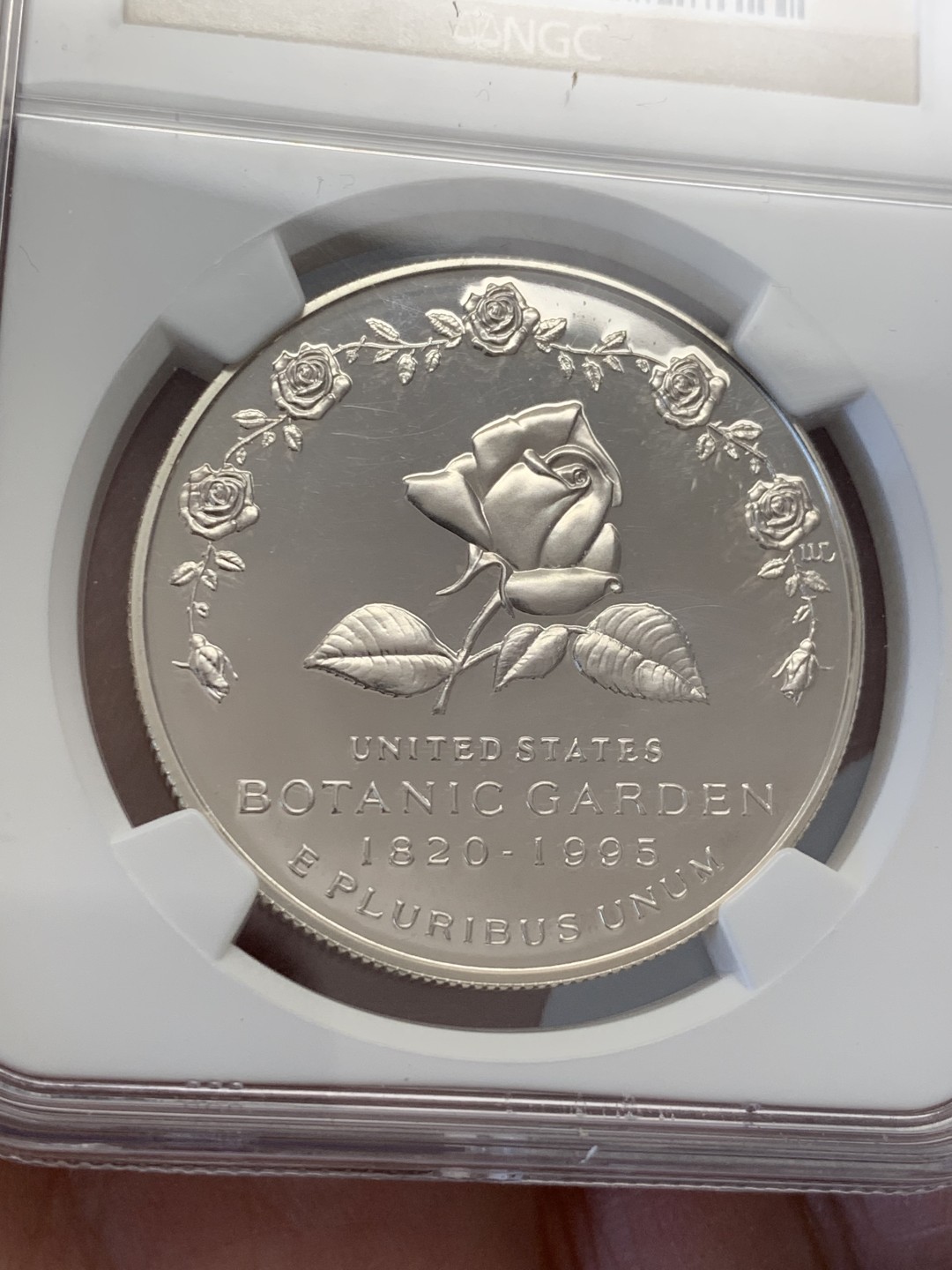 《竞宝斋》第131场-周日，周一连拍 (全场包邮) NGC-PF69 UC 美国 1997年 植物园175周年纪念 精制大银币 900银 26.73克 高分好状态