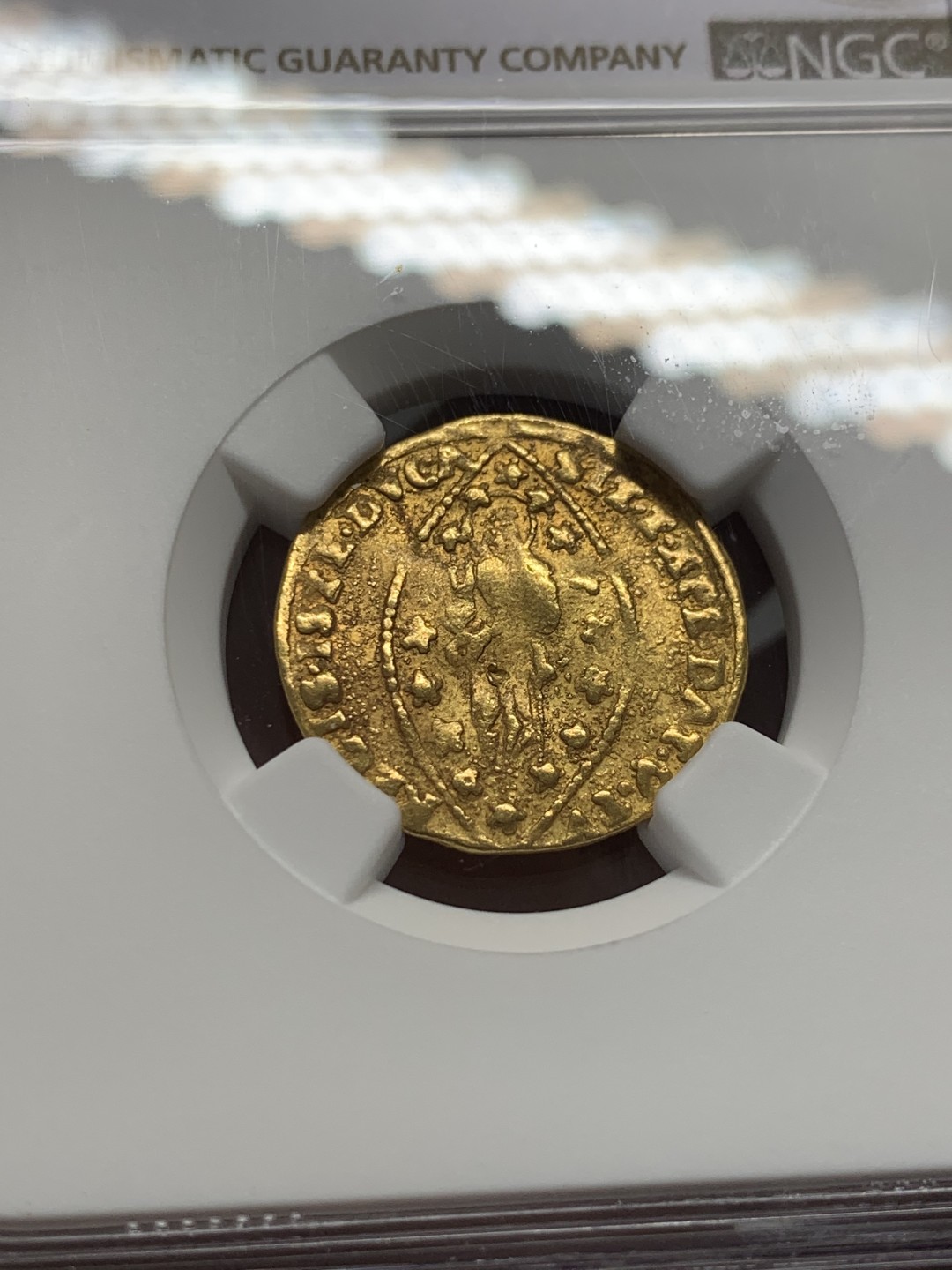 《竞宝斋》第131场-周日，周一连拍 (全场包邮) NGC-AU 意大利威尼斯 1789年 1杜卡特金币 非常稀少
